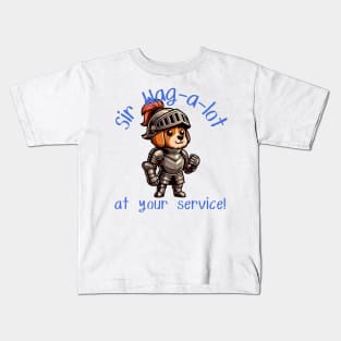 Sir Wag-a-lot: The Loyal Knight Pup Kids T-Shirt